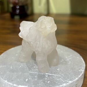 Entei rose quartz crystal Pokémon carving